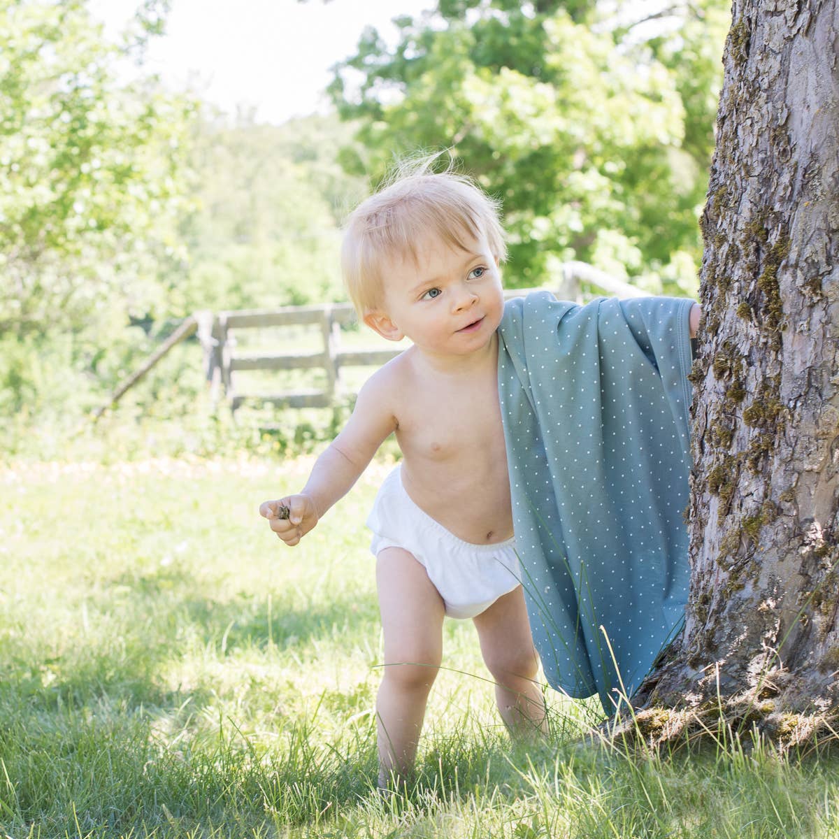 Ekologisk babyfilt Sapphire Dotty
