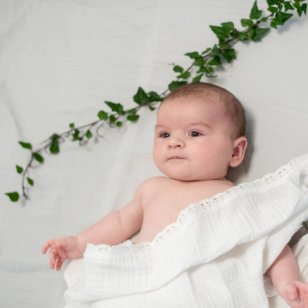 Summerville organic Babyfilt i Skrynklig Muslin