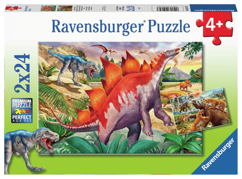 Ravensburger pussel - Jurassic Wildlife 2x24 bitar