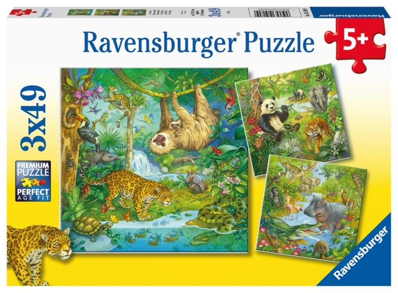 Ravensburger pussel - In The Jungle 3x49 bitar