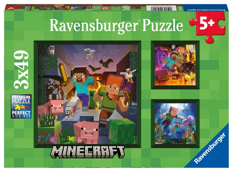 Ravensburger pussel - Minecraft Biomes 3x49 bitar