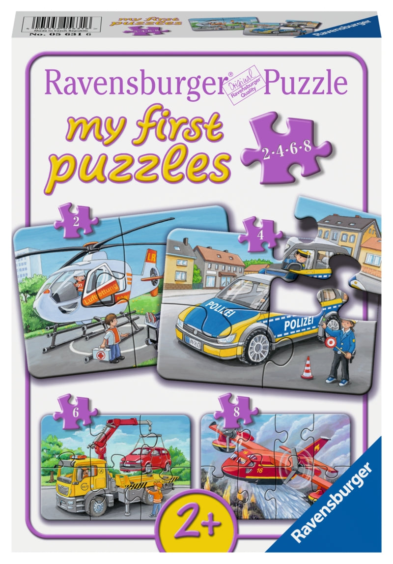 Ravensburger pussel - My Emergency Vehicles 2/4/6/8 bitar