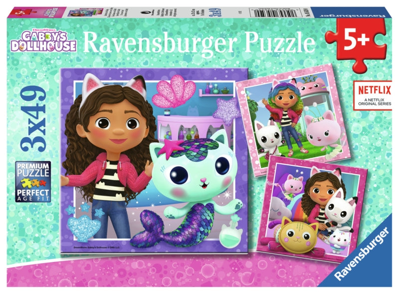 Ravensburger pussel - Gabby's Dollhouse 3x49 bitar