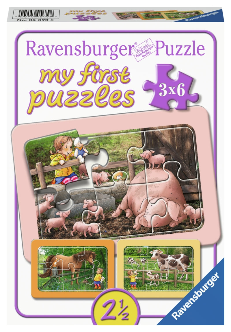Ravensburger pussel - Exploring The Farm 3x6 bitar