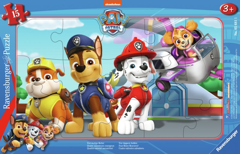 Ravensburger pussel - Paw Patrol Four Brave Rescuers 15 bitar