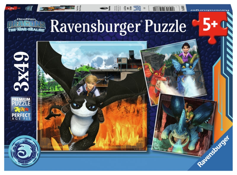 Ravensburger pussel - How To Train Your Dragons 3x49 bitar