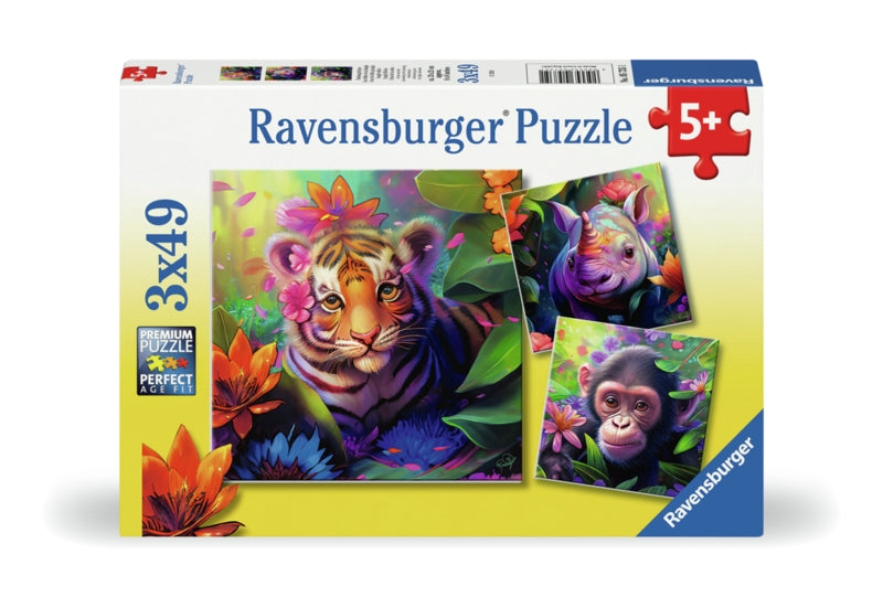Ravensburger pussel - Jungle Babies 3x49 bitar