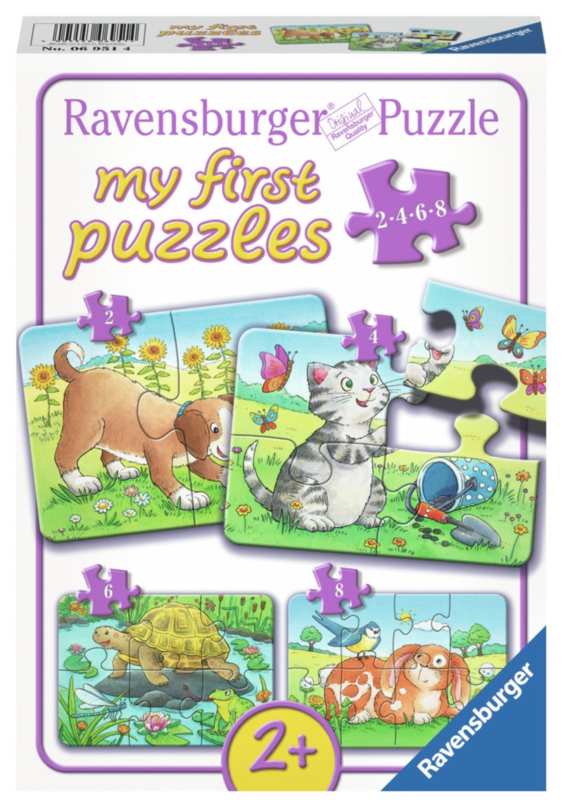 Ravensburger pussel - Cute Pets 2/4/6/8 bitar