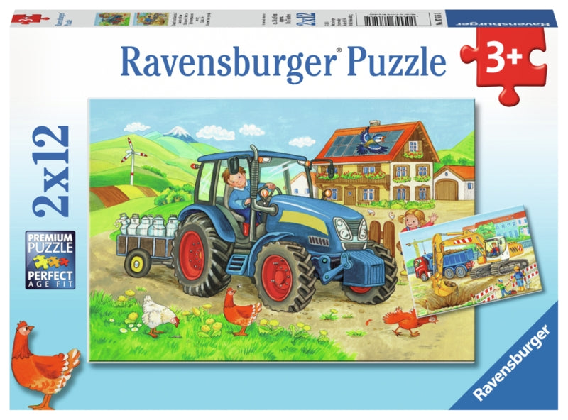 Ravensburger pussel - Hard At Work 2x12 bitar