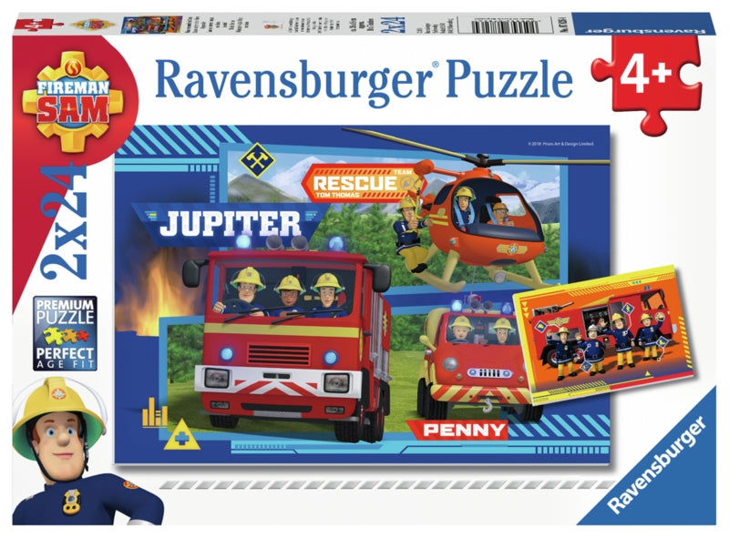 Ravensburger pussel - Fireman Sam To The Rescue 2x24 bitar