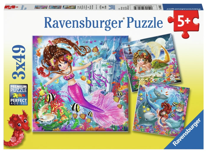 Ravensburger pussel - Charming Mermaids 3x49 bitar