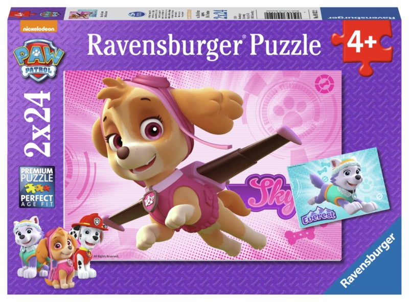 Ravensburger pussel - Paw Patrol Skye & Everest 2x24 bitar