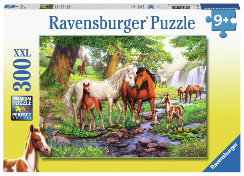 Ravensburger pussel - Horses By The Stream 300 bitar