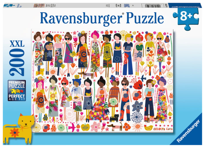 Ravensburger pussel - Flowers And Friends 200 bitar