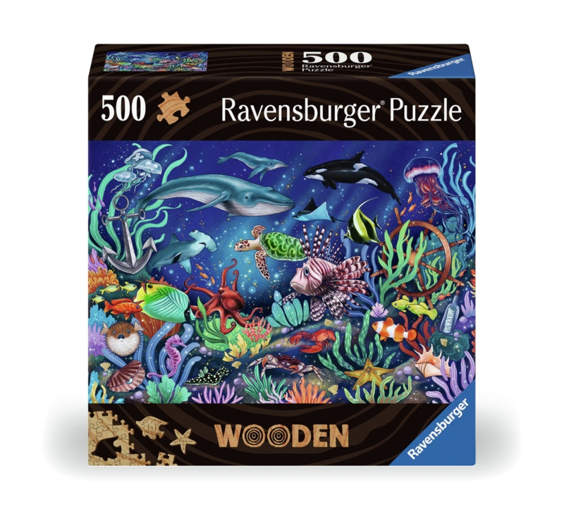 Ravensburger pussel - Wooden Under the Sea 500 bitar