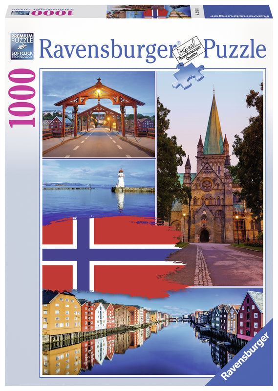 Ravensburger pussel - Trondheim Collage 1000 bitar