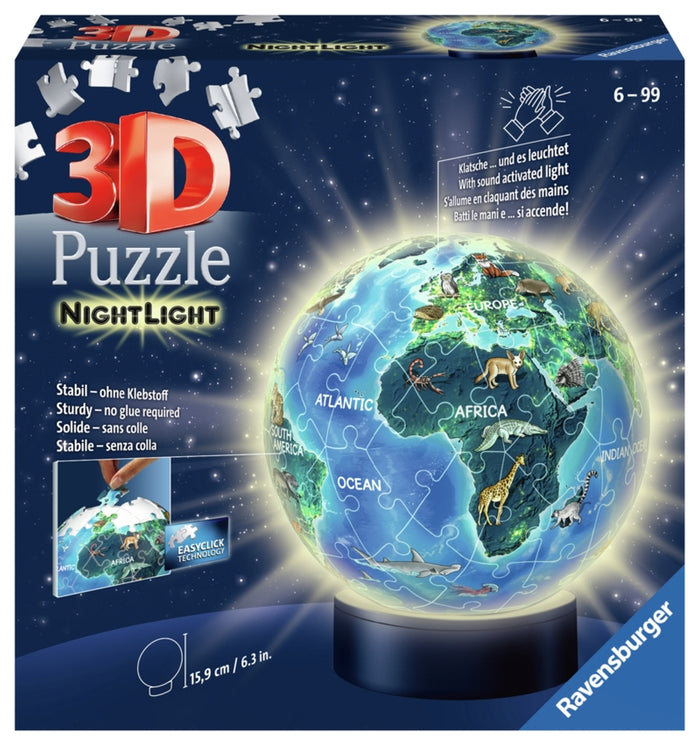 Ravensburger pussel - Children Globe Nightlight 3D Ball 72 bitar