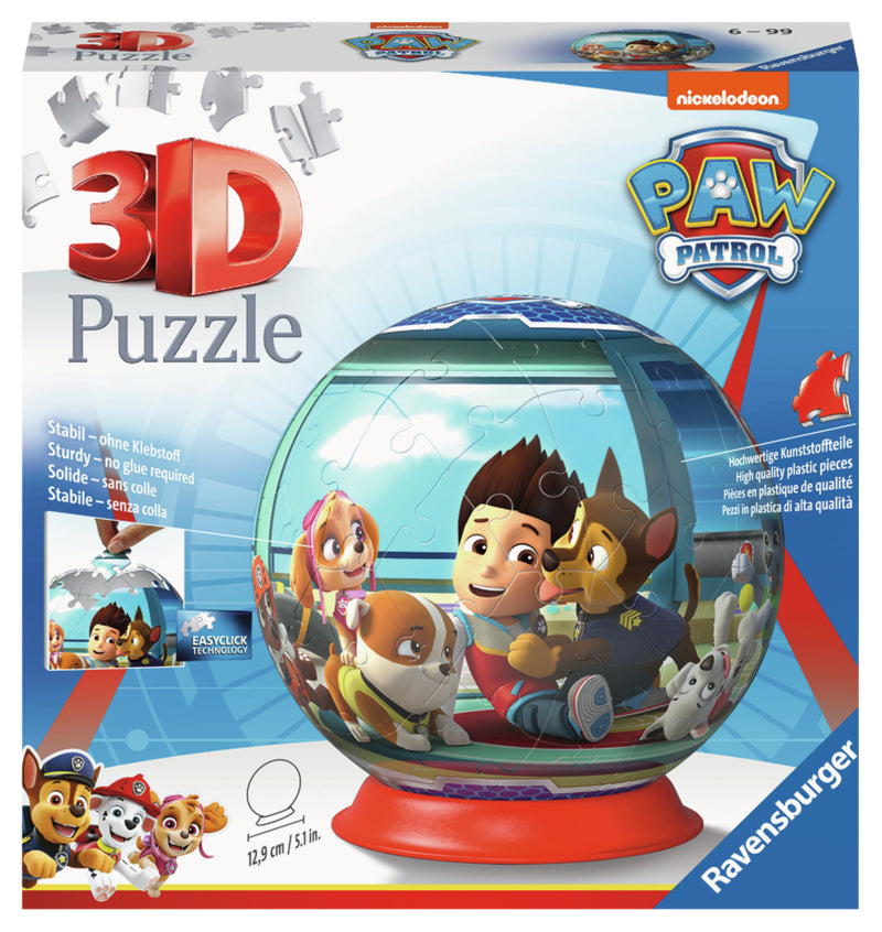 Ravensburger pussel - Paw Patrol 3D Ball 72 bitar
