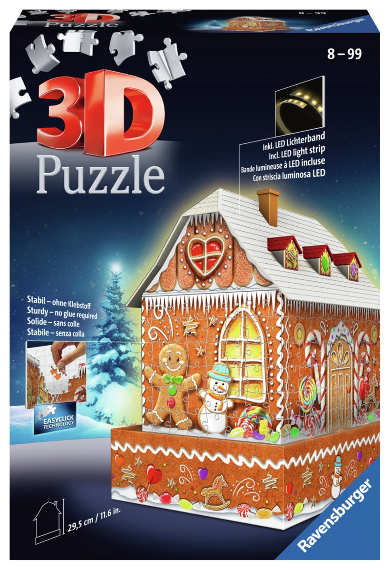 Ravensburger pussel - Gingerbread House Night Edition 216 bitar