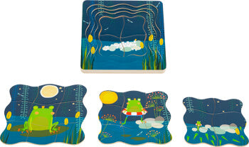 small foot Frog King lager pussel