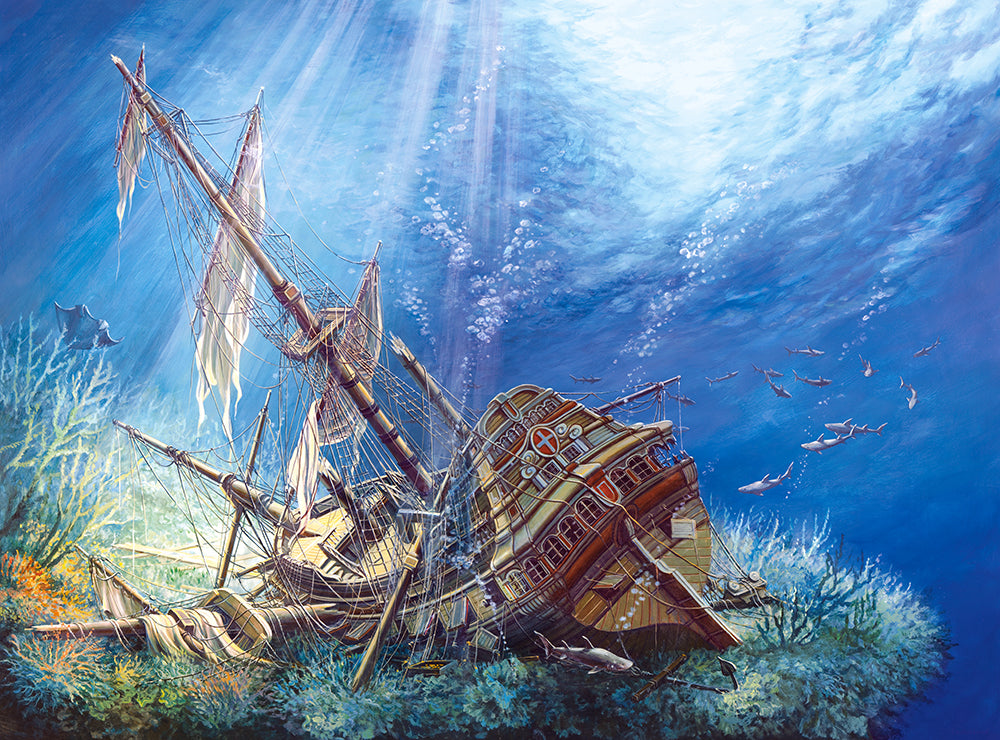 KIDEK pussel - Sunk Galleon, 2000-bitar
