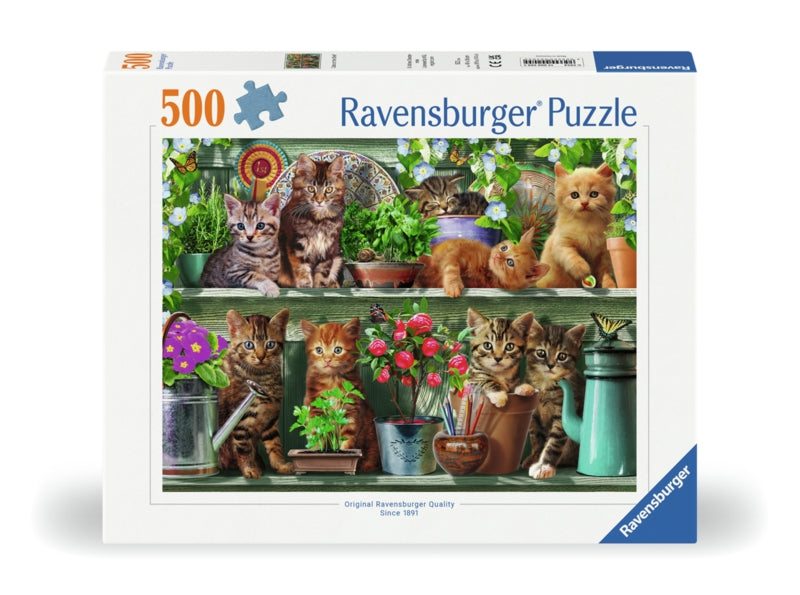 Ravensburger pussel - Cats On The Shelf 500 bitar