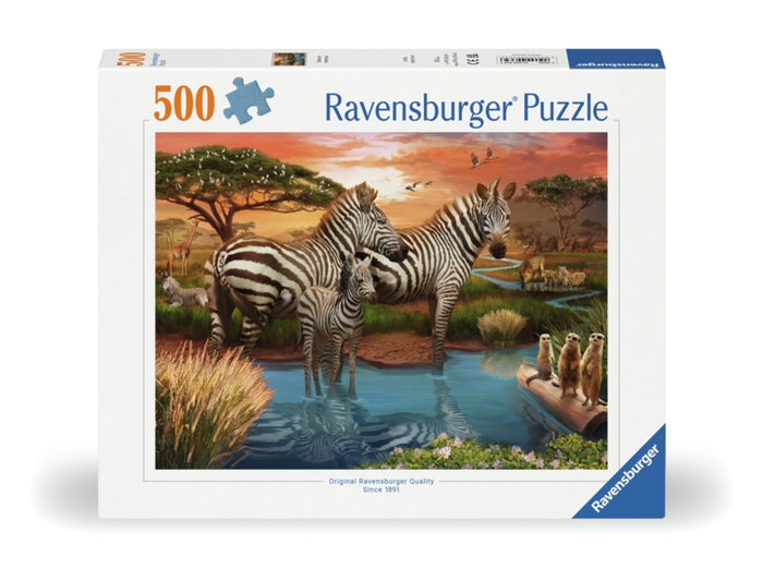 Ravensburger pussel - Zebras In Sunset 500 bitar