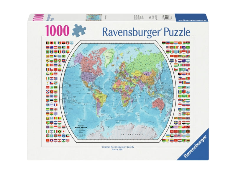 Ravensburger pussel - Political World Map 1000 bitar