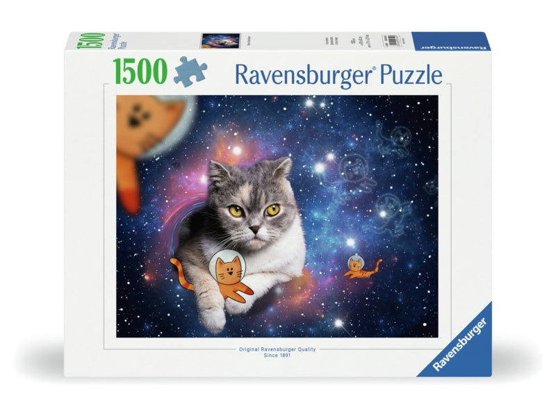 Ravensburger pussel - Cats In Space 1500 bitar