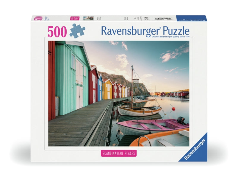 Ravensburger pussel - Boathouses In Smogen 500 bitar