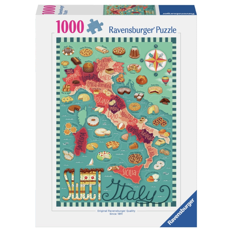 Ravensburger pussel - Map of Italy - Sweet 1000 bitar
