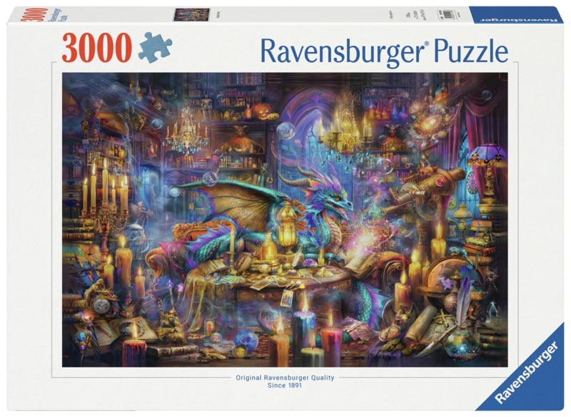 Ravensburger pussel - Dragon?s Library 3000 bitar