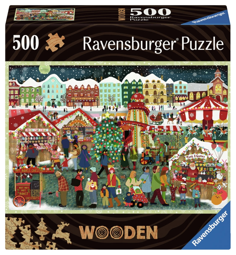 Ravensburger pussel - Christmas, Wooden 500 bitar