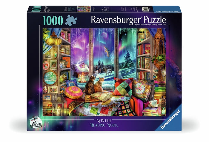 Ravensburger pussel - The Winter Reading Nook 1000 bitar