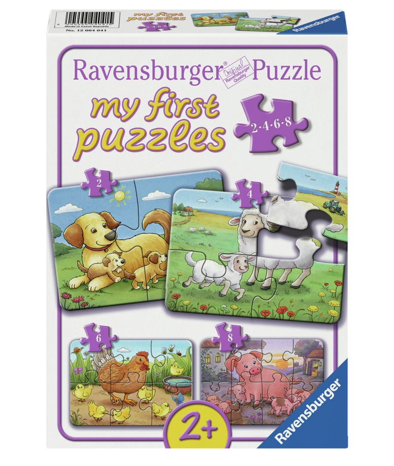 Ravensburger pussel - Farm Animal Families 2/4/6/8 bitar