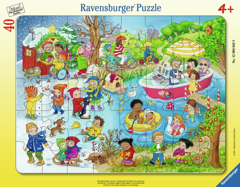 Ravensburger pussel - Seasons At The Lake 40 bitar Frame Puzzle