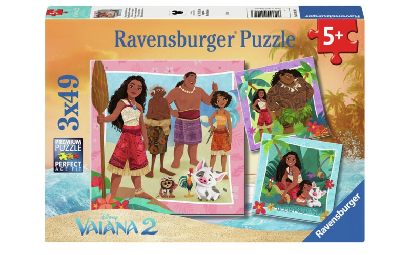 Ravensburger pussel - Disney Vaiana 2 3x49 bitar
