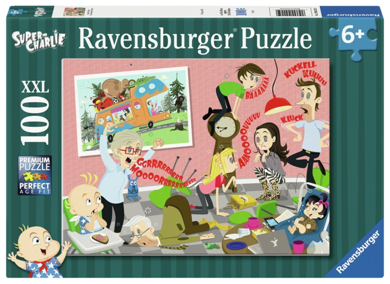 Ravensburger pussel - Super Charlie - En Dramatisk Frukost 100 bitar