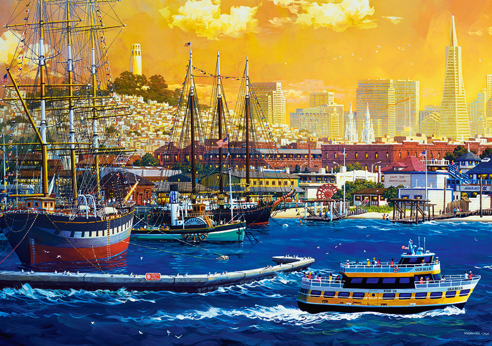 KIDEK pussel - San Francisco Harbour, 500-bitar