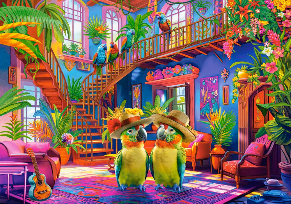 KIDEK pussel - Parrots in Paradise, 500-bitar