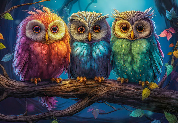 KIDEK pussel - Three Little Owls, 1000-bitar