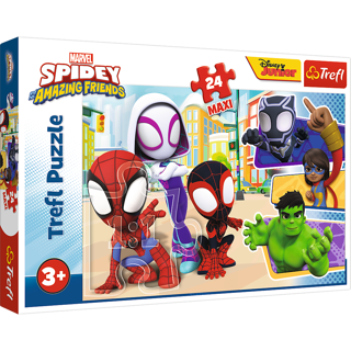 KÄRNAN, PUSSEL, TREFL - 24 BIT MAXI MARVEL SPIDEY