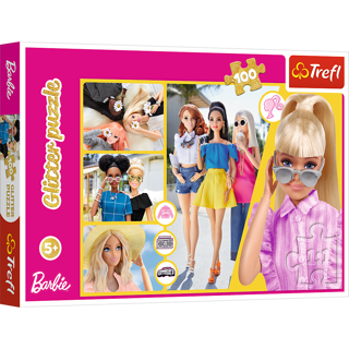 KÄRNAN, PUSSEL, TREFL - 100 BIT GLITTER BARBIE