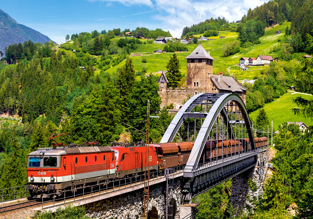 KIDEK pussel - Train on the Bridge, 500-bitar