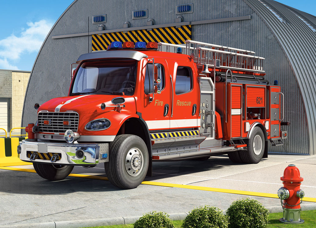 KIDEK pussel - Fire Engine, 120-bitar