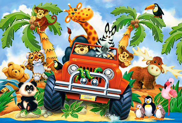KIDEK pussel - Softies on Safari, 40-bitar