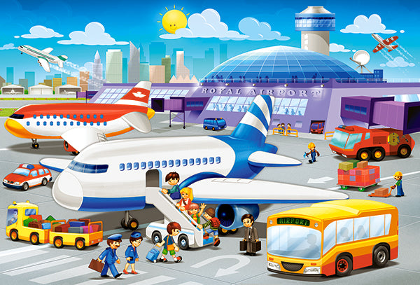 KIDEK pussel - A Day at the Airport, 40-bitar