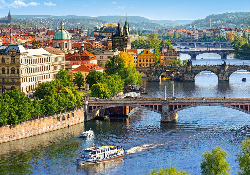 KIDEK pussel - View of Bridges in Prague, 500-bitar