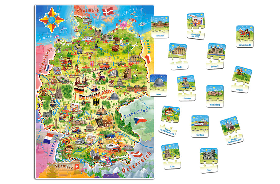 Deutschlandkarte 120+28 bitar