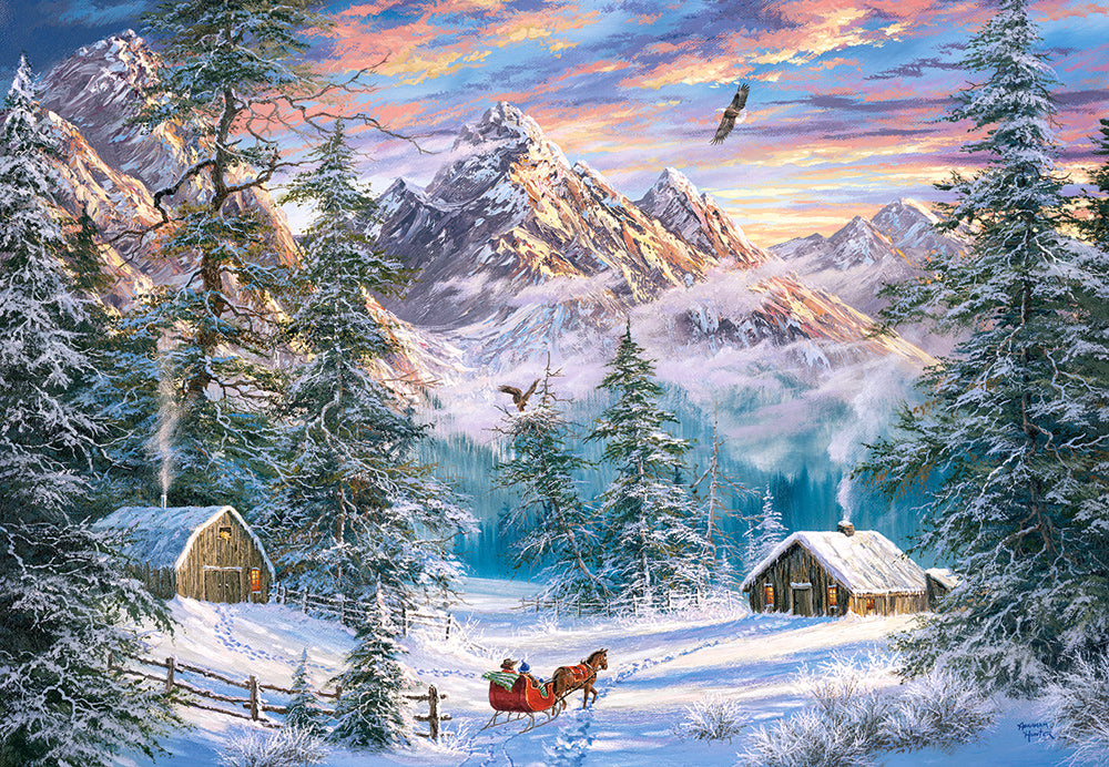 KIDEK pussel - Mountain Christmas, 1000-bitar